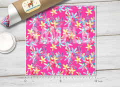 Decorative Exotic Flowers Patterned HTV 052