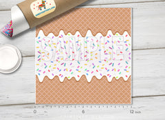 Ice Cream Waffle Cone Patterned HTV 1464 - Donkey Craft Vinyl