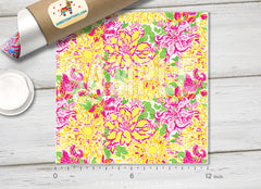 Lilly Inspired Pattern Adhesive Vinyl L083