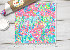 Lilly Inspired Fansea Pattern Adhesive Vinyl L054