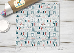 Vintage Paris Newspaper Pattern Adhesive Vinyl 1560