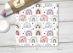 Pastel Boho Rainbow Patterned HTV 1449 - Donkey Craft Vinyl