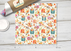 Floral Pumpkins HTV 1501 - Donkey Craft Vinyl