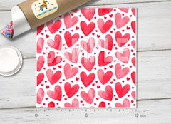 Valentines Day Heart Patterned Adhesive Vinyl 887