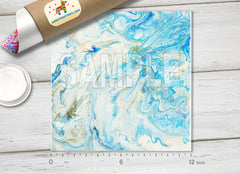 Blue Oil Marble Pattern Adhesive Vinyl 967