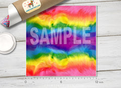 Rainbow Faux Fur Adhesive Vinyl 1424 - Donkey Craft Vinyl