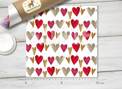 Heart Garland Print Pattern Adhesive Vinyl 1568