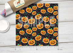 Pumpkin Patterned Adhesive Vinyl H026