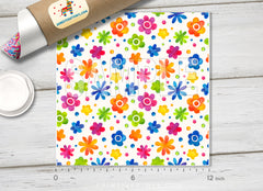 Watercolor Cute Floral Adhesive Vinyl 1343 - Donkey Craft Vinyl