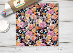 Watercolor Botanical Floral Pattern Adhesive Vinyl 608