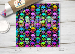 Skulls and Stars Adhesive Vinyl 1498 - Donkey Craft Vinyl