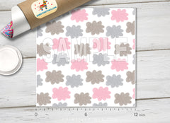 Pastel Scribble Clouds Adhesive Vinyl 1349 - Donkey Craft Vinyl