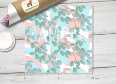 Pastel Botanical Leaf Pattern HTV 1546