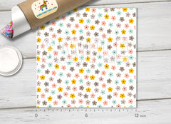 Pastel Floral Adhesive Vinyl 1460 - Donkey Craft Vinyl