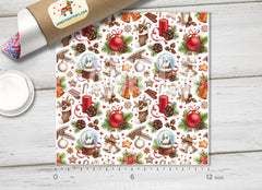 Christmas Patterned Adhesive Vinyl X126 - Donkey Craft Vinyl