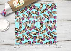 Leopard Print Pencils Adhesive Vinyl 1625