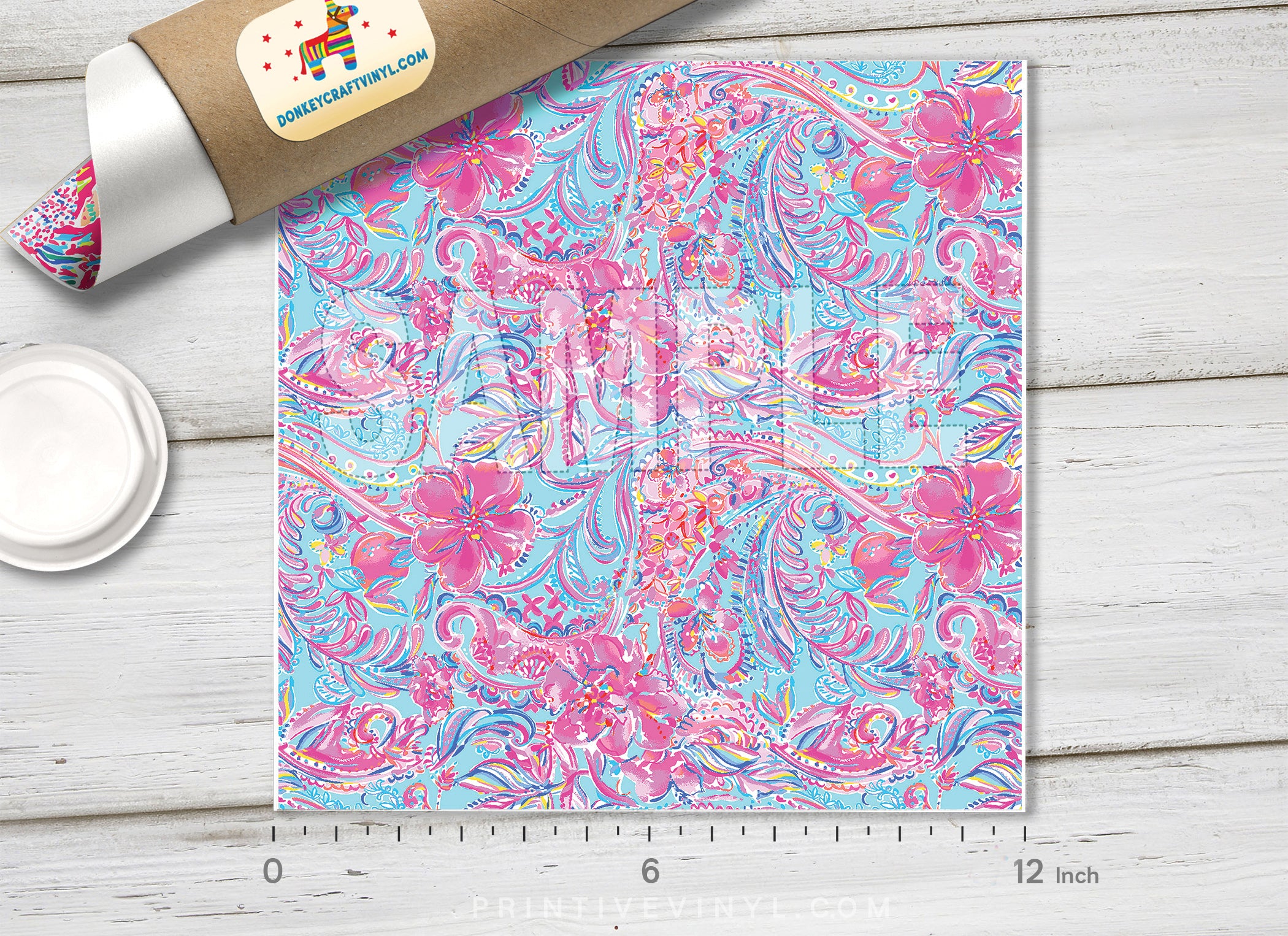 Lilly Inspired Pattern Adhesive Vinyl - Low Price, High Quality
