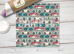 Retro Classic Race Car Pattern Adhesive Vinyl 1561