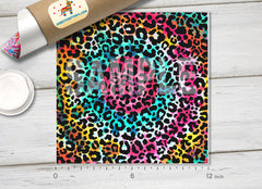 Tie Dye Leopard Print Pattern HTV 1565