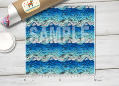 Blue Wave Pattern Adhesive Vinyl 623