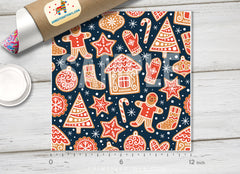 Christmas Patterned Adhesive Vinyl X066 - Donkey Craft Vinyl
