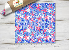 Lilly Inspired Stafishs and Shells Pattern Adhesive Vinyl L011