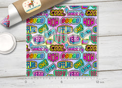 90s Retro Graffiti Pop Art Patterned HTV 1478 - Donkey Craft Vinyl