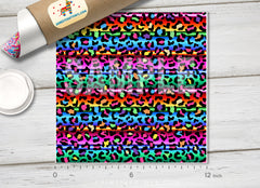Rainbow Leopard Serape Adhesive Vinyl 1226
