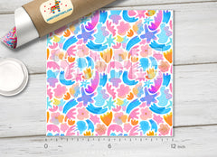 Abstract Pastel Watercolor Shapes Pattern Adhesive Vinyl 1330 - Donkey Craft Vinyl