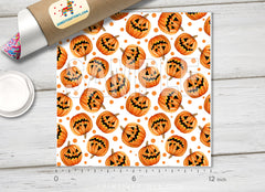 Halloween Pumpkin Patterned HTV H059