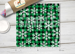 Christmas Patterned Adhesive Vinyl X063 - Donkey Craft Vinyl