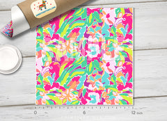 Lilly Inspired Flamingos Pattern Adhesive Vinyl L005