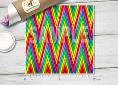 Rainbow Chevron Adhesive Vinyl 1221