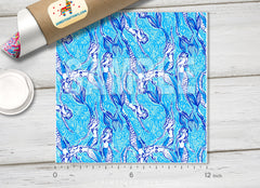 Lilly Inspired Mermaid Pattern Adhesive Vinyl L009