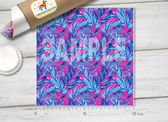 Watercolor tropical leaves Patterned HTV 061