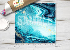 Blue Oil Marble Pattern Adhesive Vinyl 967