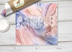 Pastel Pink and Purple Gold Flake Marble HTV 1289
