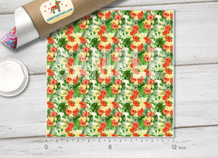 Tropical Hibiscus Patterned Adhesive Vinyl 901