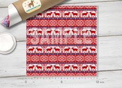 Christmas Patterned Adhesive Vinyl X111 - Donkey Craft Vinyl