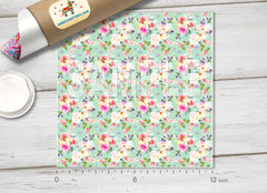 Watercolor Flowers Pattern Adhesive Vinyl 617