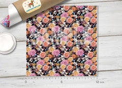 Watercolor Botanical Floral Pattern Adhesive Vinyl 608