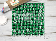 Christmas Patterned Adhesive Vinyl X063 - Donkey Craft Vinyl