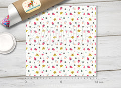 Strawberry & Spring Floral Adhesive Vinyl 1406 - Donkey Craft Vinyl