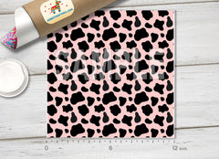 Pink Cow Print Adhesive Vinyl Adhesive Vinyl 1306 - Donkey Craft Vinyl