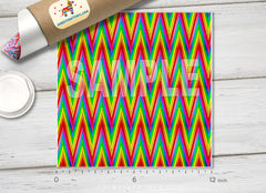 Rainbow Chevron Adhesive Vinyl 1221