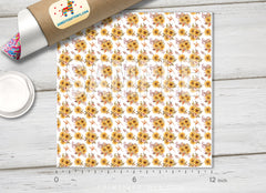 Fall Sunflower Pattern HTV 1577