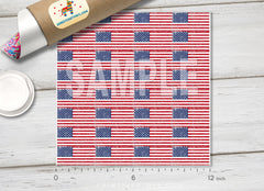 Distressed American Flag Patterned HTV 1475 - Donkey Craft Vinyl