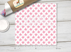 Pink Starfish Pattern Adhesive Vinyl 1554