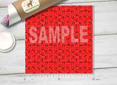 Red Ladybug Polka Dot Pattern Adhesive Vinyl Adhesive Vinyl 1335 - Donkey Craft Vinyl