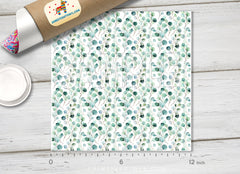 Watercolor Eucalyptus Botanical Adhesive Vinyl 1477 - Donkey Craft Vinyl